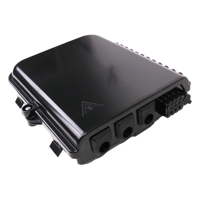 Cierre de Empalme para 24 fusiones de fibra óptica, Interior/Exterior, 3 Entradas para Cable Ø 6-12mm, con 8 acopladores SC/APC y splitter 1×8 SC/APC Incluido, IP65