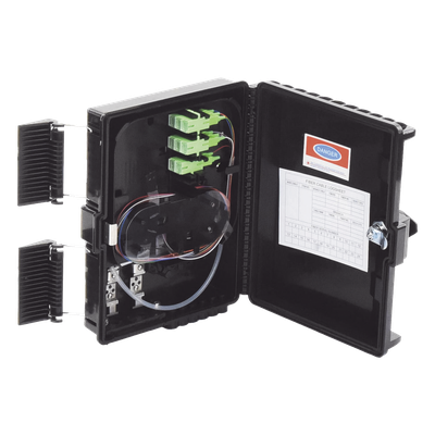 Cierre de Empalme para 24 Fusiones de Fibra Óptica, Interior/Exterior, con 8 Acopladores SC/APC y Splitter 1×8 SC/APC Incluido, IP65