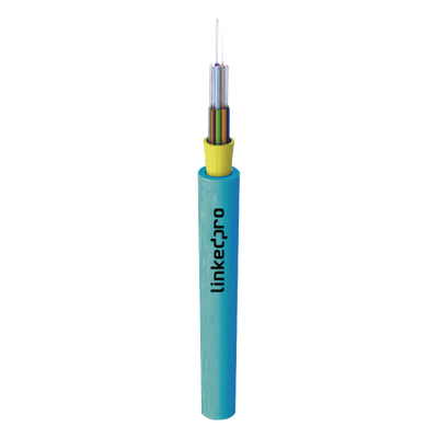 Cable de Fibra Óptica Multimodo OM4 50/125, 12 Hilos, para Interior, Tight Buffer 900µm, OFNR Riser, Dieléctrica, Precio Por Metro, (Hasta 2000 Metros en un Solo Tramo de Cable)