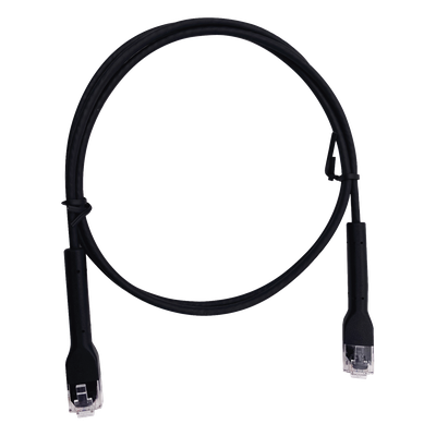 Mini Patch Cord Cat6 Ultra Slim 2 Metros (6.56 Pies) Negro Ahorra Espacio sin Organizadores, con Bota Flexible