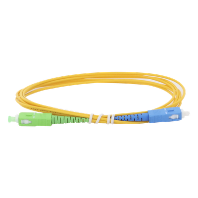 Jumper de Fibra Óptica Monomodo SC/APC-SC/UPC Simplex de 2 Metros (6.56 Pies), 2mm