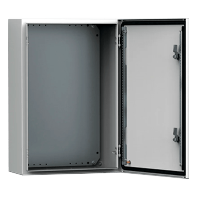Gabinete de Uso Exterior MAS 600 x 500 x 300 mm (23.62 x 19.69 x 11.81 in) / NEMA 4/12/13 / IP66 / IK10 / Acero Dulce 1.5 mm / Platina de Montaje Incluida / Color Gris Claro