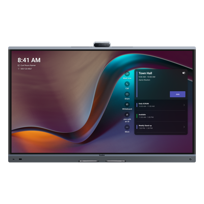 Yealink MeetingBoard 75 Pro, Centro de Colaboración Inteligente con IA, 4K UHD, Android 13, Micrófonos Integrados y Cámara Ultra Gran Angular