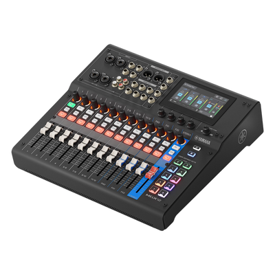 Consola Digital de Audio | 12 Canales | Pantalla Táctil 4.3in | Entradas de Mic/Line y Estéreo | Salidas Análogas y USB | Pads configurables | DSP | Entrada Bluetooth |  Grabación Multipista | Color Negro