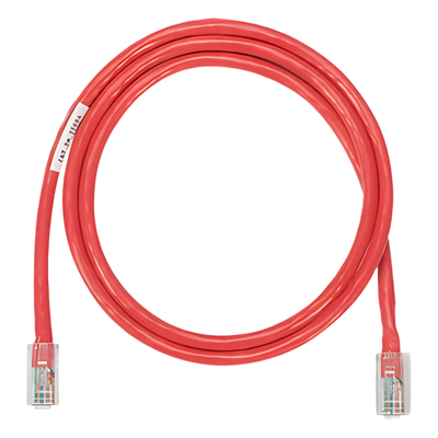 Cable de Parcheo UTP Categoría 5e, con Plug Modular en Cada Extremo – 1 Metro (3.28 Pies) – Rojo