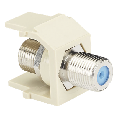 Módulo Acoplador Coaxial Tipo F, Keystone, de 75 Ohms, 3.0 GHz, Color Blanco Mate