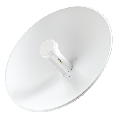 PowerBeam airMAX M5, hasta 150 Mbps, frecuencia 5 GHz (5170-5875 MHz) con antena tipo plato de 22 dBi