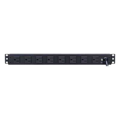 PDU Básico Para Distribución de Energía, Con 8 Tomas NEMA 5-15R Traseras, 1UR, 15 Amp, 120 Vca
