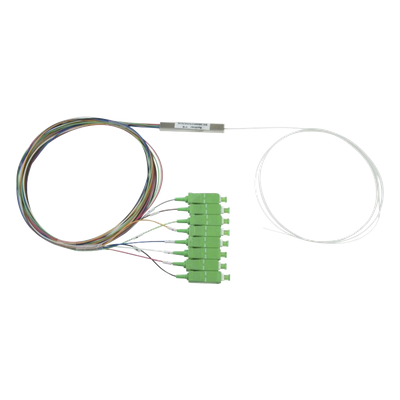 Splitter (Divisor Óptico) Tipo PLC, de 1×8, Conectores SC/APC de Salida