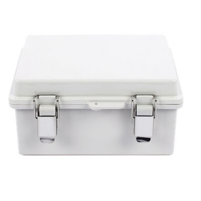 Gabinete de Plástico ABS, Uso en Intemperie IP66 (170 x 220 x 110 mm) Cierre por broche Inoxidable y Permite Cerrado con Candado y Llave (Perno 5mm) No Incluido