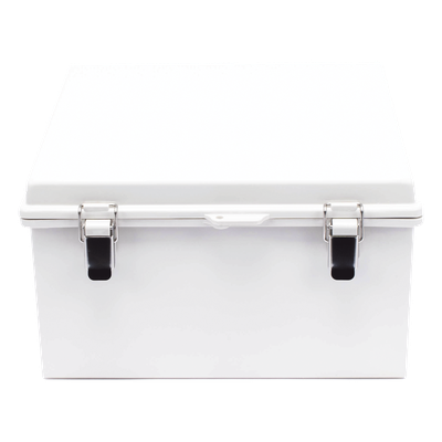 Gabinete de Plástico ABS, Uso en Intemperie ip66 (300 x 300 x 180 mm) Cierre por Broche Inoxidable y Permite Cerrado con Candado y Llave (Perno 5mm) No Incluido