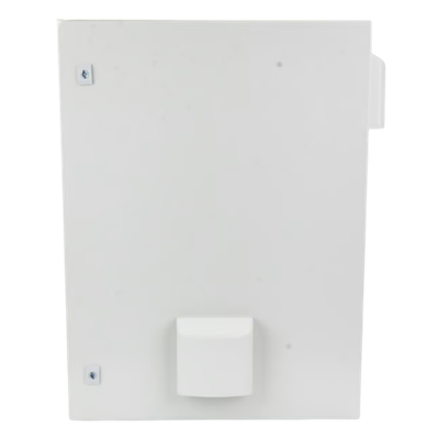 Gabinete Ventilado de Acero IP55 Uso en Exterior (500 x 700 x 250 mm) con Placa Trasera Interior Metálica y Compuerta Inferior Atornillable. Incluye Ventilador, Ventilas, filtros, Chapas y Llave T.