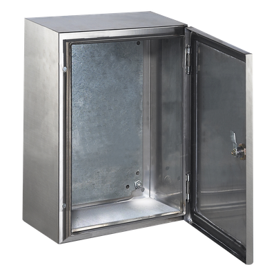 Gabinete de Acero Inoxidable IP66 Uso en Intemperie (600 x 800 x 200 mm) con Placa Interna Galvanizada.