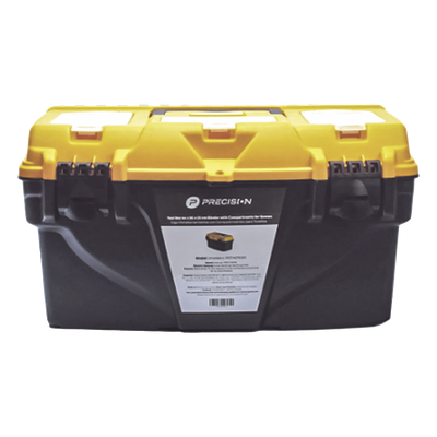 Caja Porta Herramientas 17″, 44x26x23 cm Bicolor con Compartimientos para Tornillos.
