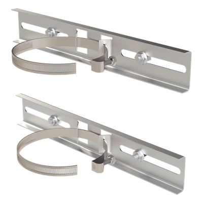 Montaje de Metal Galvanizado para Poste Universal para Gabinetes de Ancho Hasta 30 cm.