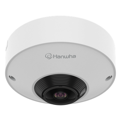 Cámara Ojo de Pez AI 12MP / Resolución 3584×2688 / Lente 1.76mm F1.8 / WDR 120dB / WiseNR II AI / Detección Persona-Vehiculo / PoE 7.3W / IP42 para uso interior