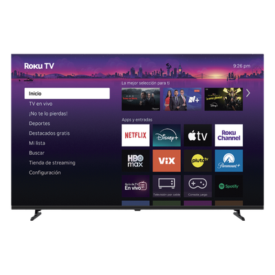 SmartTV QLED 58 Pulgadas / 4K UHD / ROKU TV / Contraste 5000:1 / 1.07 Mil Millones de Colores / Dolby Audio / WiFi Integrado / VESA 200×200 mm