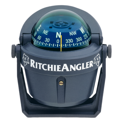 Brújula de Navegación Marítima RitchieAngler RA-91 / Montaje en Bracket / Dial 2 3/4″ (70 mm) / Iluminación Nocturna Verde / DirectiveForce Magnets / Acabado Gris Anti-Reflejo / 100% Reparable