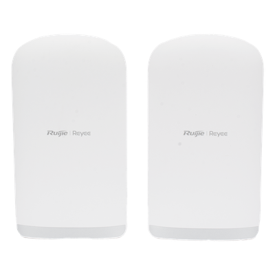 Kit Punto a Punto Ruijie RG-EST350G / Wi-Fi 5 (802.11ac Wave2) 867 Mbps / Antena 16 dBi MIMO 2×2 MU-MIMO / 3 Puertos Gigabit / Alcance 5 km (16,404 ft) / IP55 / Administración Cloud
