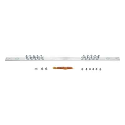 Barra de Conexión a Tierra, Para Rack de 19″, Con 20 Orificios Para Conexión Rápida de Equipos, Incluye 20 Tornillos # 12-24 x 1/2″ Instalados