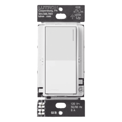 Apagador auxiliar Sunnata de pared para control de 3 vías o escalera, 120 V, compañero cableado del apagador principal del sistema RadioRA 3, color blanco brillante (White)