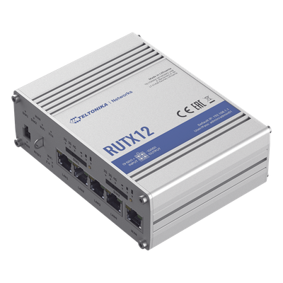 Router Industrial Dual LTE Cat 6 / 600 Mbps / 5 Puertos Gigabit / WiFi 5 / Doble SIM / GNSS / PoE / -40°C a 75°C