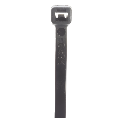 Cincho STRONGHOLD, 370 mm largo x 4.8mm ancho, Tensión 50 lb (222 N) Nylon 6,6 Color Negro, Paquete de 100 Piezas