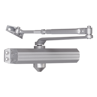 Cierra Puertas / De Superficie / Puertas de Metal / Puertas de Madera / Ajustable para Tamaños 1~6 / Puertas Hasta 150 kg / Incluye Herrajes / Brazos de Acero Forjado