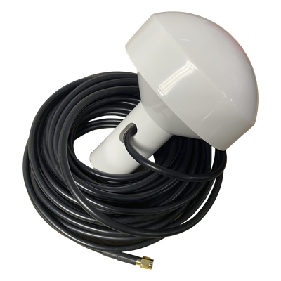 Antena marina de GPS con conector SMA- Macho en frecuencia 1575.42 MHz de 28 dBi. Incluye soporte rotativo