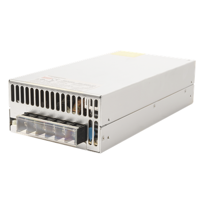 Fuente de poder industrial conmutada / 600W / 12Vcc / 50A / Entrada: 90-132Vca o 180-264Vca seleccionable / Ventilador incorporado
