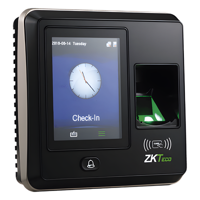 Terminal de Control de Acceso / 1,500 Huellas / Pantalla 2.8″ / TCP/IP y USB / Wiegand 26 bits / Sensor Óptico