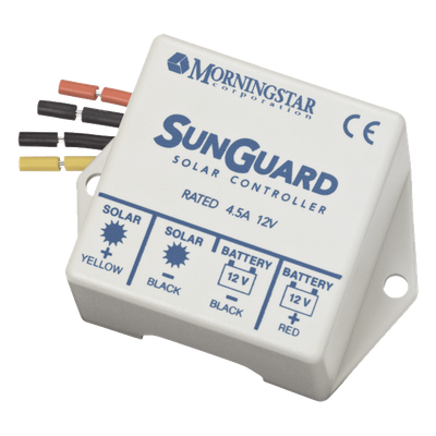 Controlador de Carga Solar PWM SunGuard 4.5 A / 12 VCC / Compensación de Temperatura / 100% Estado Sólido / -40°C a +85°C