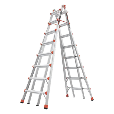 Escalera telescópica en «A» de 4.5 metros de aluminio.