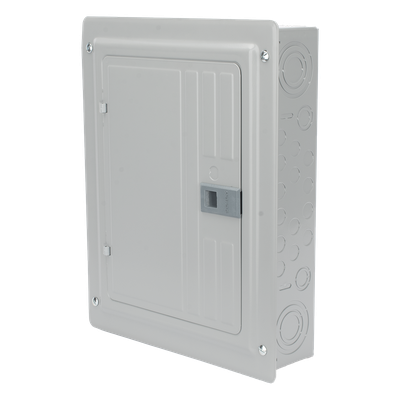 Centro de carga monofásico 1 Fase, 3 Hilos para interruptores QP, de 12 polos – 24 circuitos, 120/240vca, Barras de aluminio 125 Amp, Nema 1, uso interior. Incluye tapa.