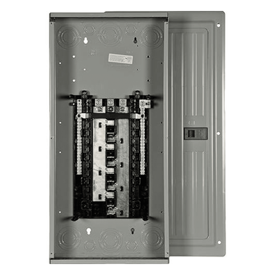 Centro de carga monofásico 1 Fase, 3 Hilos para interruptores QP, de 30 polos – 48 Circuitos, 120/240vca, Barras de aluminio 200 Amp, Nema 1, uso interior. Incluye tapa.