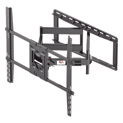 Montaje de Pared Universal Giratorio SP5-NB / Pantallas de 75″ a 110″ / VESA 400×400 a 800×600 mm / Carga 90.9 kg (200 lbs) / Inclinación +10° a -5° / Rotación 45° / Distancia de Pared 7.2 a 70 cm / Acero