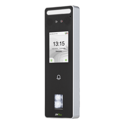 Terminal Biométrica Facial / 500 Rostros 3,000 Huellas / Pantalla 2.4″ / IP65 / ADMS / ZKBio Zlink