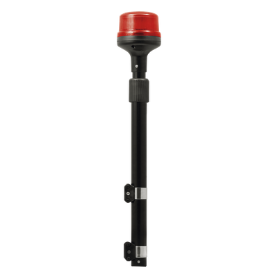 Luz Telescopica para Motocicletas de 8 LED, Rojo, Lente Rojo, SAE