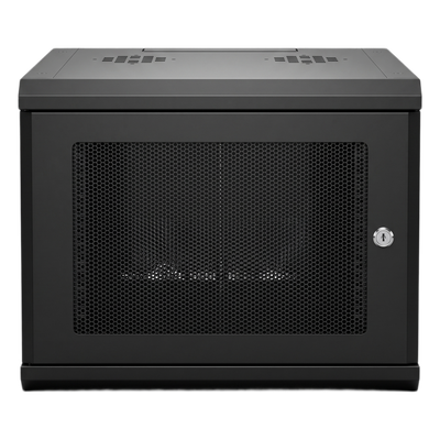Gabinete Rack 19 Pulgadas / 04 Unidades / Ventilado / Montaje Pared / Acero Calibre 20 / Capacidad 100 kg / Dimensiones 636x606x283 mm (25×23.9×11.1 in)