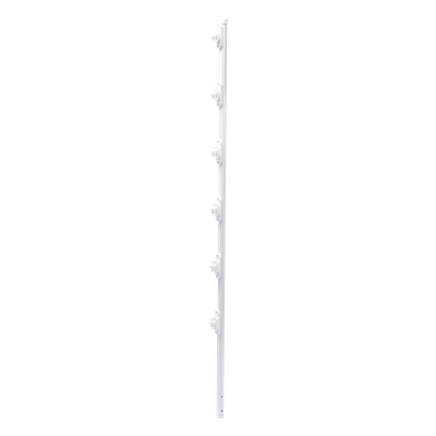 Poste con 6 Aisladores de PASO para Cerca Electrificada. Tubo Galva. de 1.4m, cal. 18 de 1″ Diam. + Pintura Blanca.