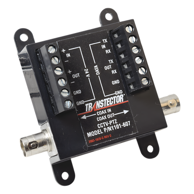 Protector Cámaras PTZ CCTV / SASD / 12-24V + Coaxial BNC + RS-232/422/485 / 150A / Bidireccional