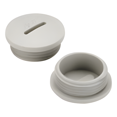 Tapón roscado de 1/2″ para caja cuadrada a prueba de intemperie.