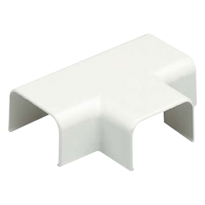 Accesorio en «T», para uso con canaleta LD10, material ABS, Color Blanco Mate
