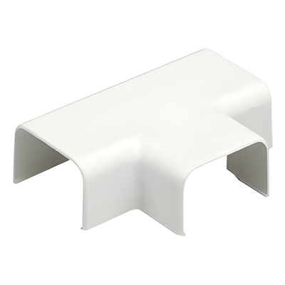 Conexión en «T», para uso con canaleta LD5, material ABS, Color Blanco Mate