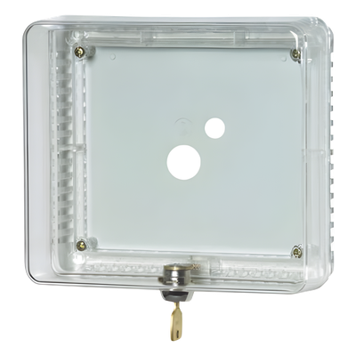 Guarda antimanipulación para termostato de pared, cubierta transparente, tamaño mediano, montaje vertical u horizontal con cerradura de llave