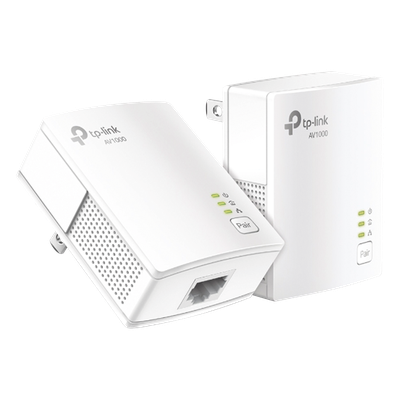 Kit Adaptador Powerline Gigabit Ethernet/ Tecnologia HomePlug AV2 / Puertos 1000Mbps / Plug and Play / hasta 300 M dentro de casa / 1 Puerto 10/100/1000 Mbps / Tamaño ultra compacto