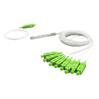 Splitter (Divisor Óptico) tipo PLC, 1×8, conectores SC/APC
