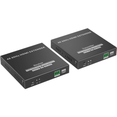 Kit Extensor HDMI para distancias de 120 metros | Soporta resolución 4K @60Hz | Cat 6, 6a y 7 | Salida Loop en el Tx para visualización local | Soporta control remoto del equi