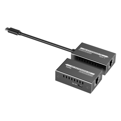 Extensor Mini 4K120Hz USB-C a HDMI | Transmisión 18 Gbps | Distancia 60m 4K@60Hz | HDR10 / HDCP 2.2 | Protección ESD ±8KV | Alimentación por Fuente de Señal