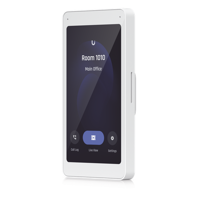 UniFi Intercom Viewer, monitor que se vincula a UA-INTERCOM, para visualizar y aperturar, pantalla táctil de 5″, energizado por POE, montaje en pared